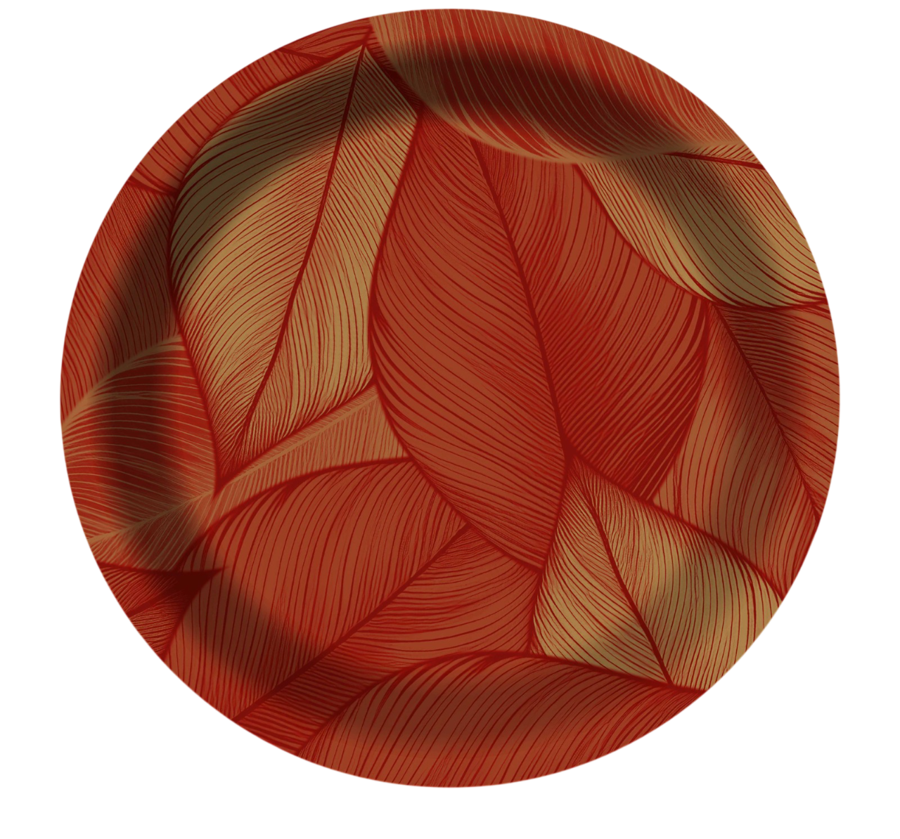 Plate with Peepal Patta pattern